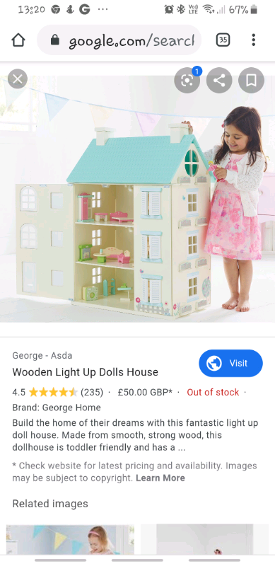 dollhouse sale asda